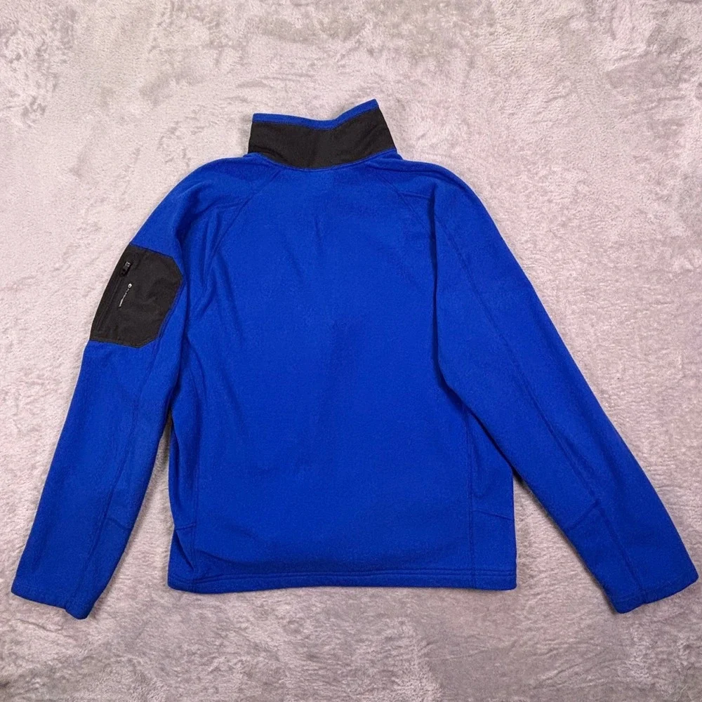 The North Face Mens 1/4 Zip Fleece Sz Large Blue FlashDry Pullover A3ZX F13